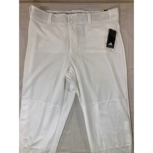 Adidas Mens XL‎ White Training Baseball Pants Aeroready Open Bottom New